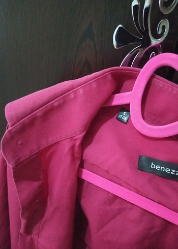 Kırmızı Erkek Gömlek, Uzun Kollu, Düğmeli - Görsel 2