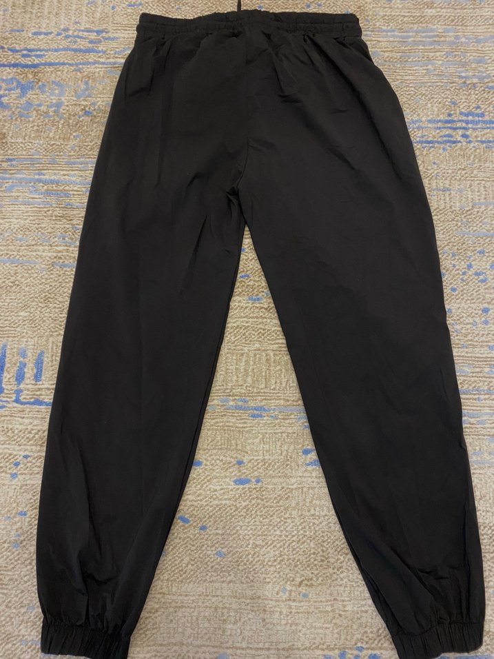 Siyah Rahat Kesim Kadın poşet eşofman - Görsel 2