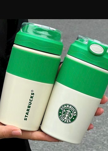 Yeşil Starbucks Termos Matara - Görsel 7