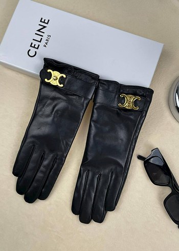 Gucci Kadın Kırmızı Deri Eldiven - Görsel 2