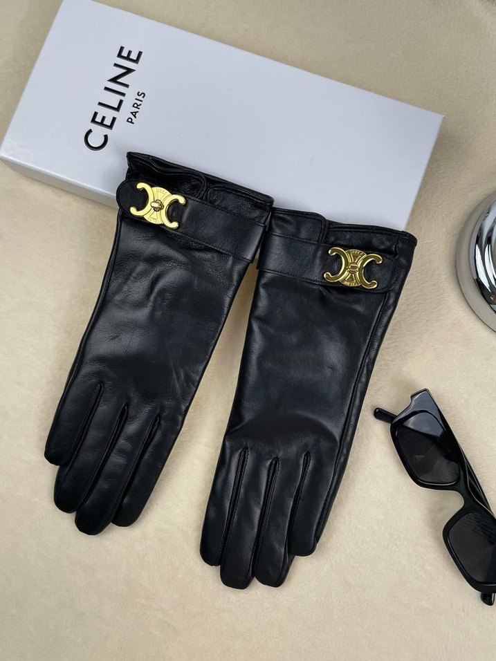 Gucci Kadın Kırmızı Deri Eldiven - Görsel 3