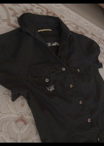 Düğmeli Siyah Gotik Midi Kadın elbise - Görsel 3