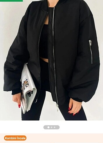 Siyah Bomber çeket