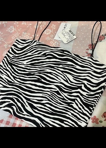 Zebra Desenli Mini Crop Top