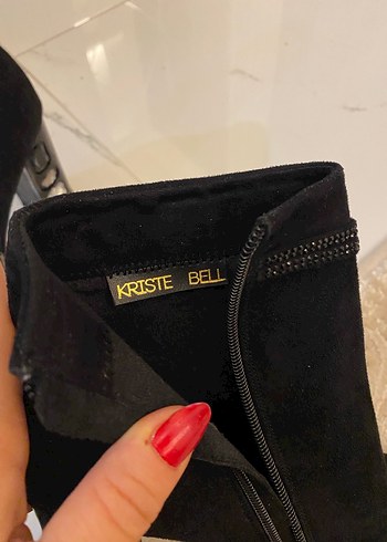 Siyah Süet Tokalı Blok Topuklu Kadın Bot - Görsel 2