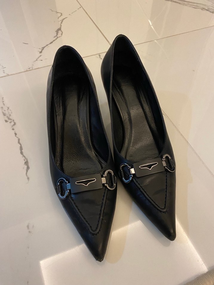 Kemer Detaylı Siyah Stiletto - Görsel 3