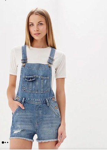 Colin's Kadın Kot Tulum Şort Askılı - Görsel 2