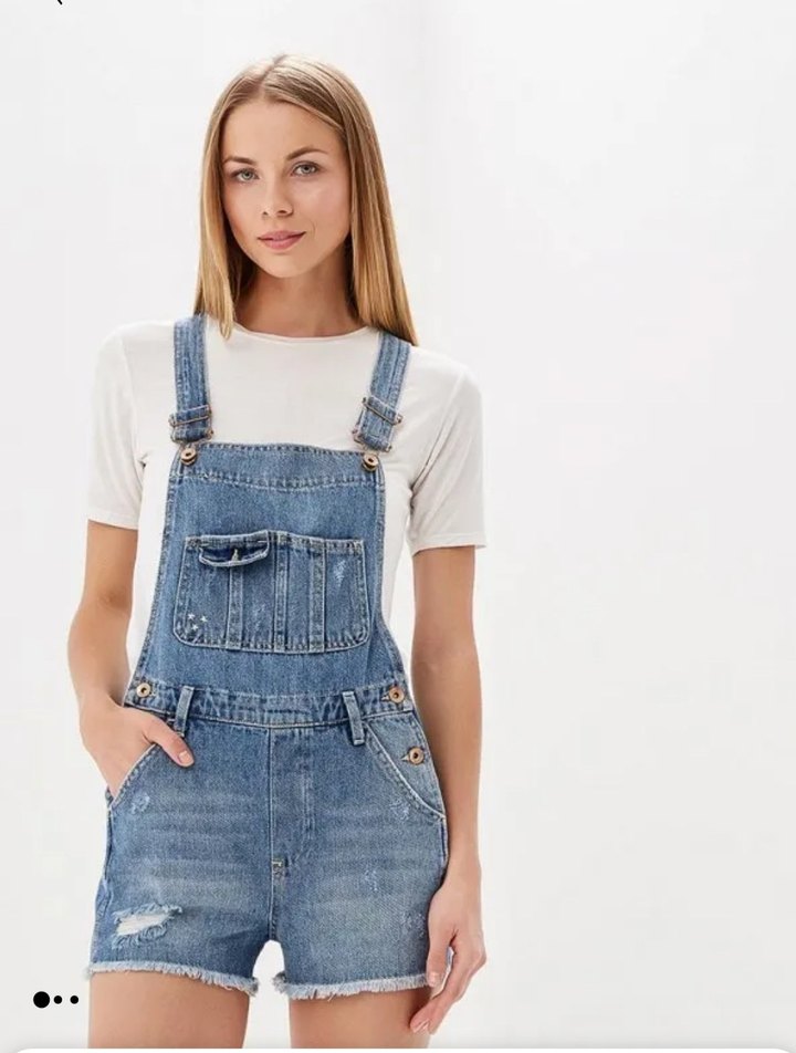 Colin's Kadın Kot Tulum Şort Askılı - Görsel 2