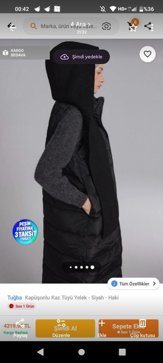 kaz tüyü mont - Görsel 2