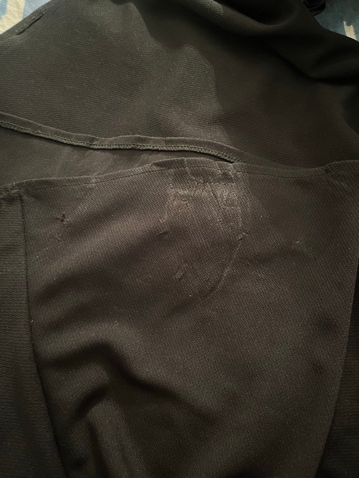 Uzun Siyah Drapeli Kadın esnek  Elbise - Görsel 3