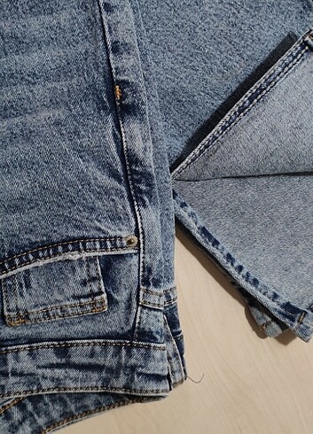Trendyol & Milla Mavi Yırtmaçlı Yüksek Bel Bootcut Jeans pantolon 