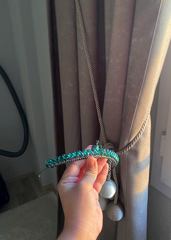 Boncuklu Turkuaz Kadın El Zinciri - Görsel 2