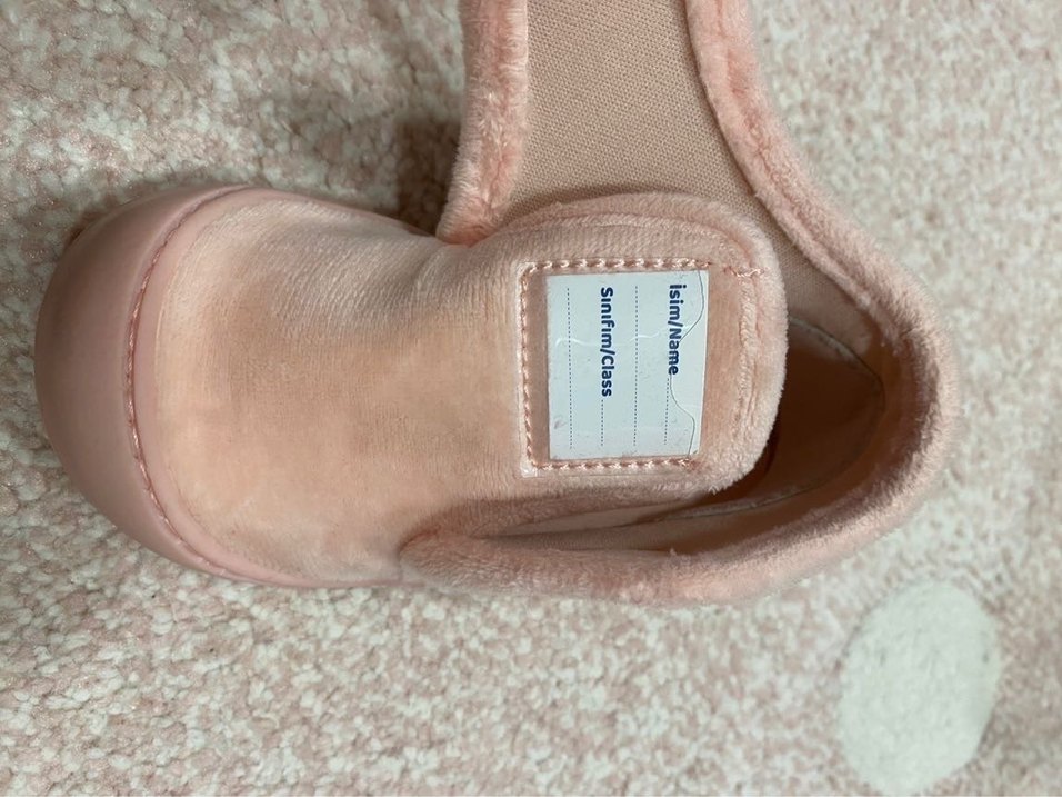 Kızlar için Pembe Sıcak Ev Terliği - Görsel 3