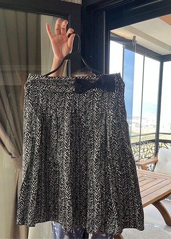 Bohem Zebra Desenli Pilili Midi Hamile Eteği - Görsel 3