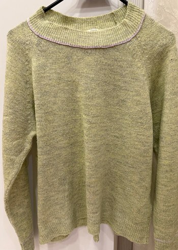 Yeşil Bisiklet Yaka Triko Kadın Kazak - Görsel 4