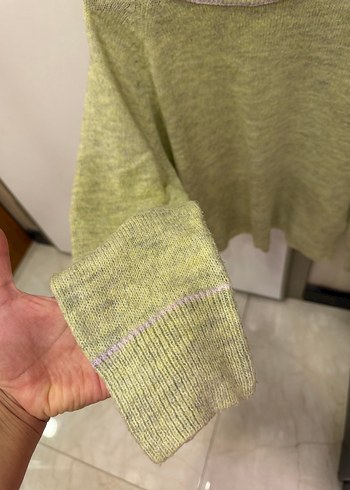 Yeşil Bisiklet Yaka Triko Kadın Kazak - Görsel 5