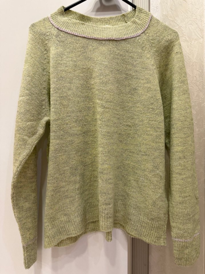 Yeşil Bisiklet Yaka Triko Kadın Kazak - Görsel 2