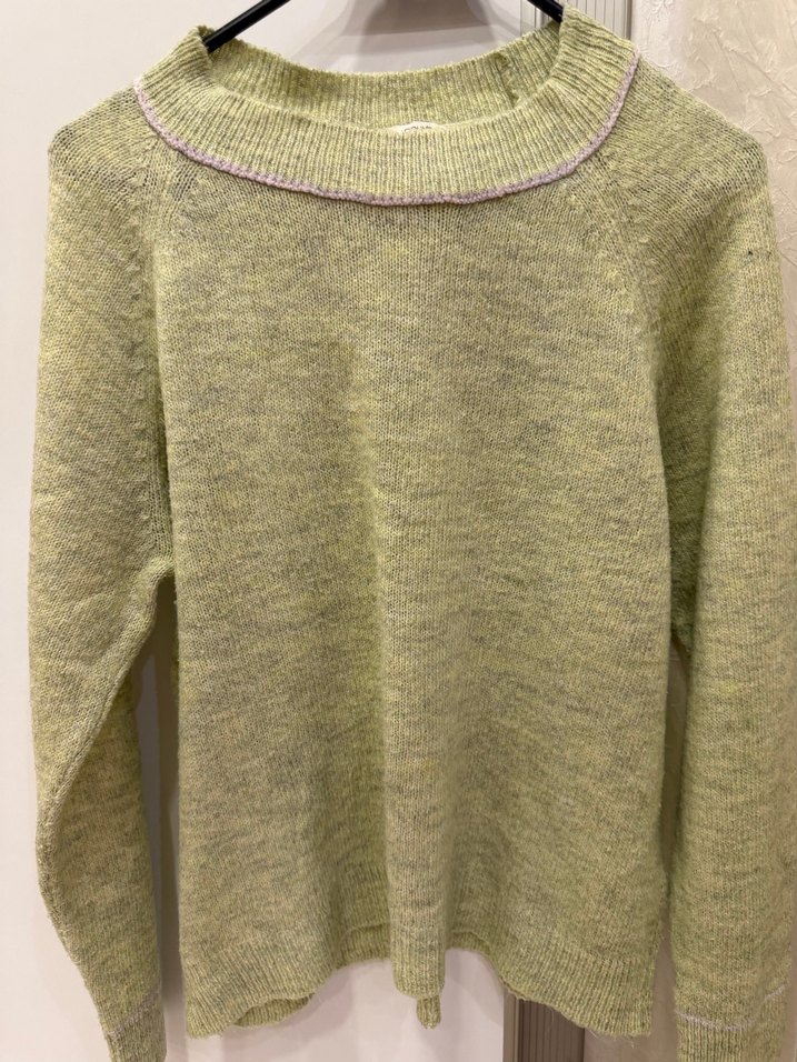 Yeşil Bisiklet Yaka Triko Kadın Kazak - Görsel 4