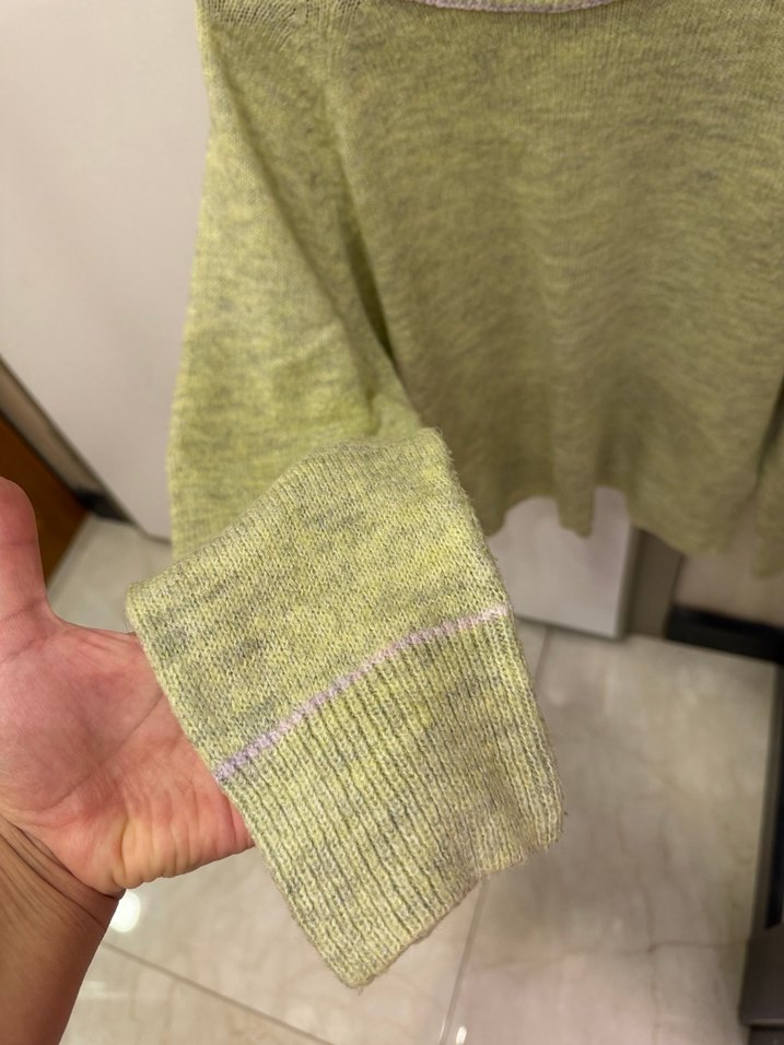 Yeşil Bisiklet Yaka Triko Kadın Kazak - Görsel 5