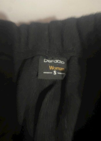 Kadın Siyah Keten Salaş Midi Pantolon - Görsel 2