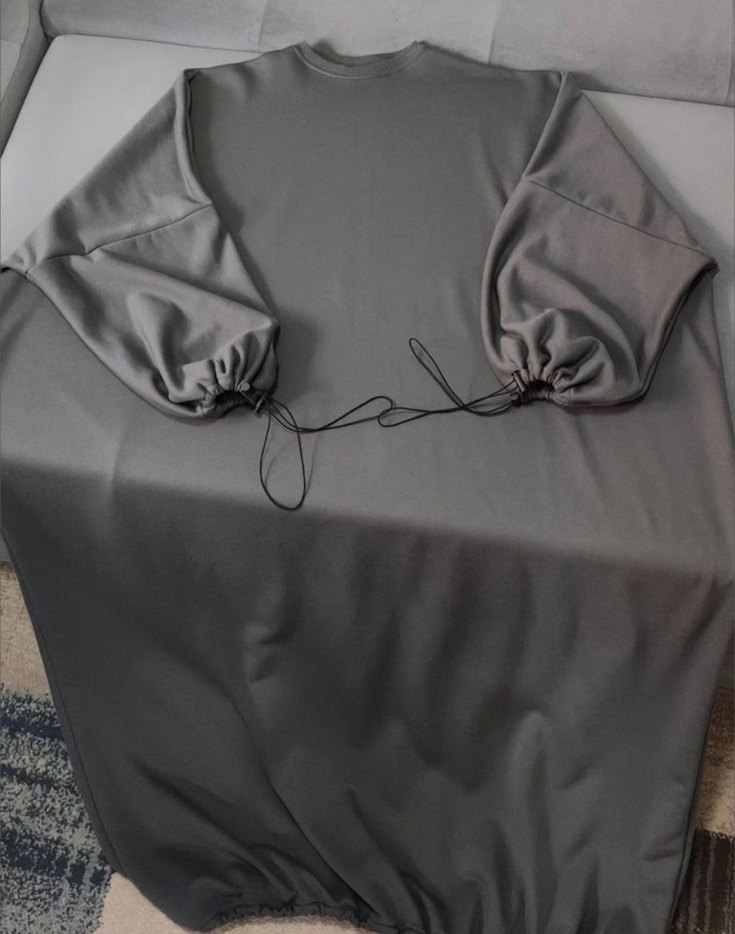 Gri ve Haki Renkli Düz Elbiseler - Görsel 3