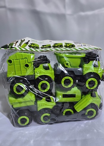 Renkli İnşaat Araçları Oyuncak Seti - Görsel 2