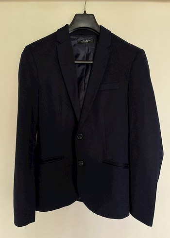 Zara Düğmeli Lacivert Erkek Blazer Ceket