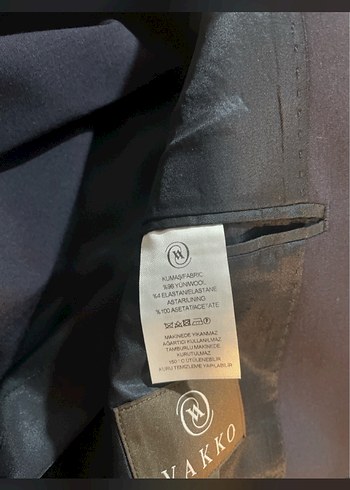 Vakko Lacivert  Erkek Klasik Kesim Takım Elbise - Görsel 8