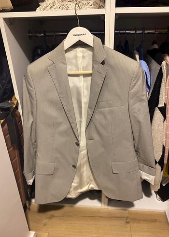 Vakkorama Beyaz Düğmeli Erkek İş Takımı - Görsel 2