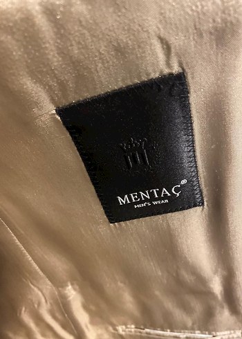 Mentaç Bej Erkek Rozet Nakışlı Ceket - Görsel 4