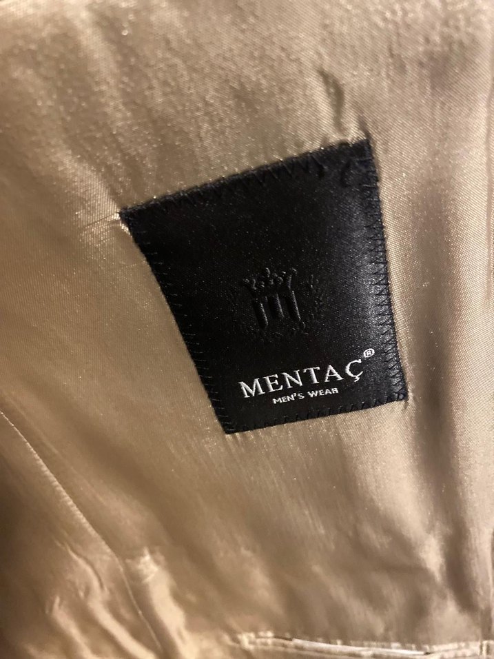 Mentaç Bej Erkek Rozet Nakışlı Ceket - Görsel 4