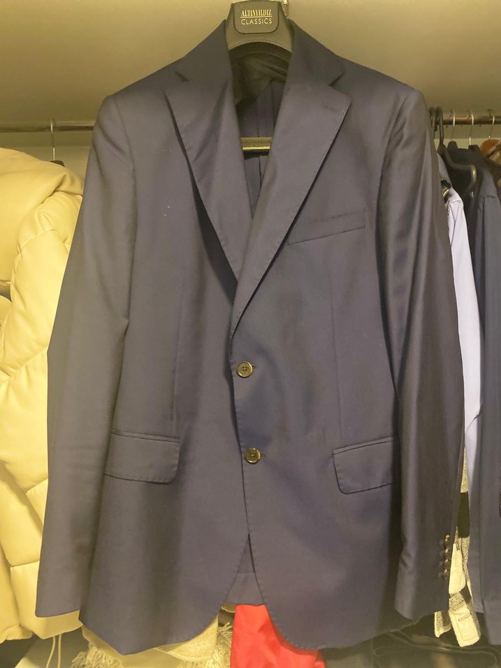 Vakko Mavi Düğmeli Tuxedo Ceket - Görsel 2