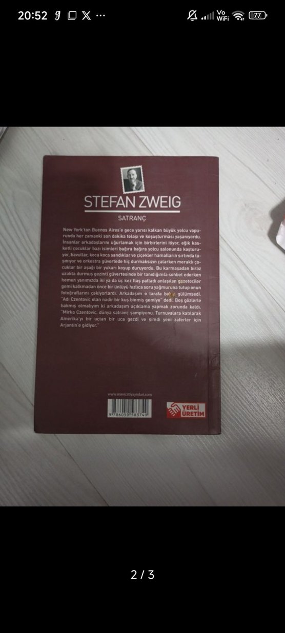 Satranç - Stefan Zweig - Görsel 2