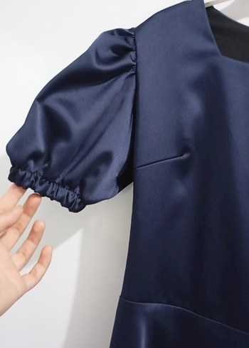 Lacivert Midi Kadın Elbise - Görsel 3