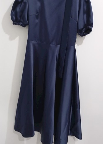 Lacivert Midi Kadın Elbise - Görsel 4