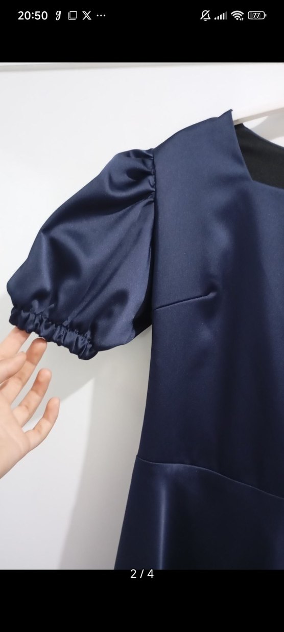 Lacivert Midi Kadın Elbise - Görsel 3