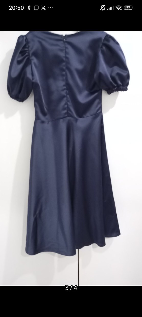 Lacivert Midi Kadın Elbise - Görsel 2