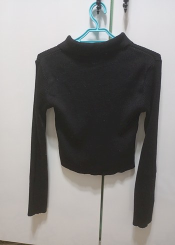 Siyah Kadın Balıkçı Yaka Triko Kazak - Görsel 5