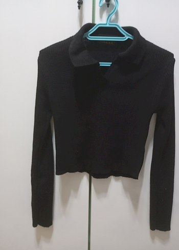 Siyah Kadın Balıkçı Yaka Triko Kazak - Görsel 4