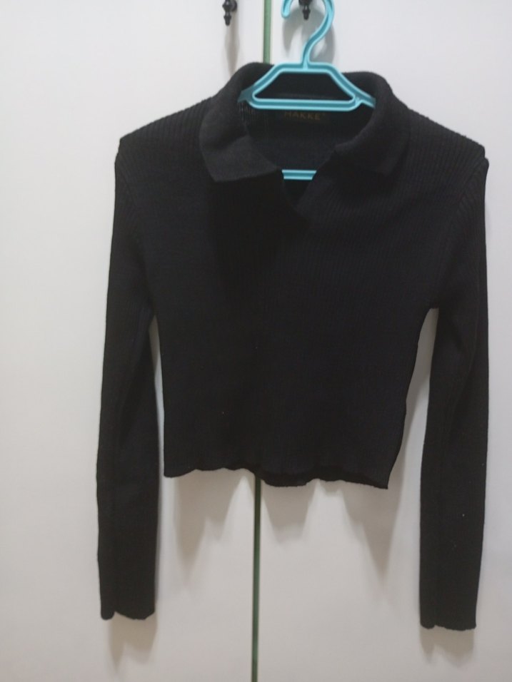 Siyah Kadın Balıkçı Yaka Triko Kazak - Görsel 4