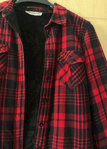 Kırmızı Kareli Kadın Gömlek - Görsel 2