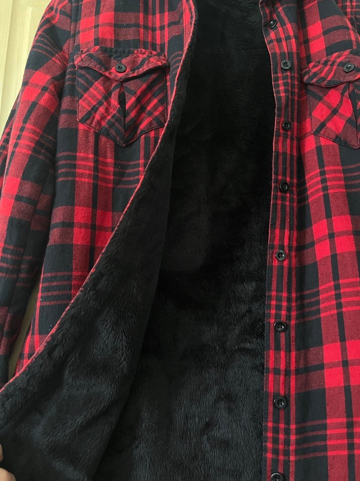 Kırmızı Kareli Kadın Gömlek - Görsel 4