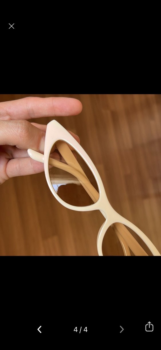 Bej Transparan Retro Kadın Gözlüğü - Görsel 2