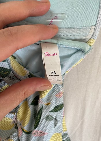 Limon Desenli Fırfırlı Penti Bikini - Görsel 3