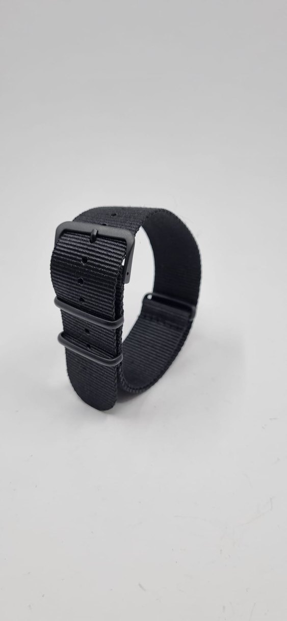 Siyah 24 mm NATO Erkek Saat Kayışı - Görsel 2