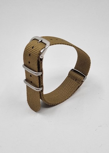 Bej NATO 20 mm  Erkek Saat Kayışı - Görsel 2