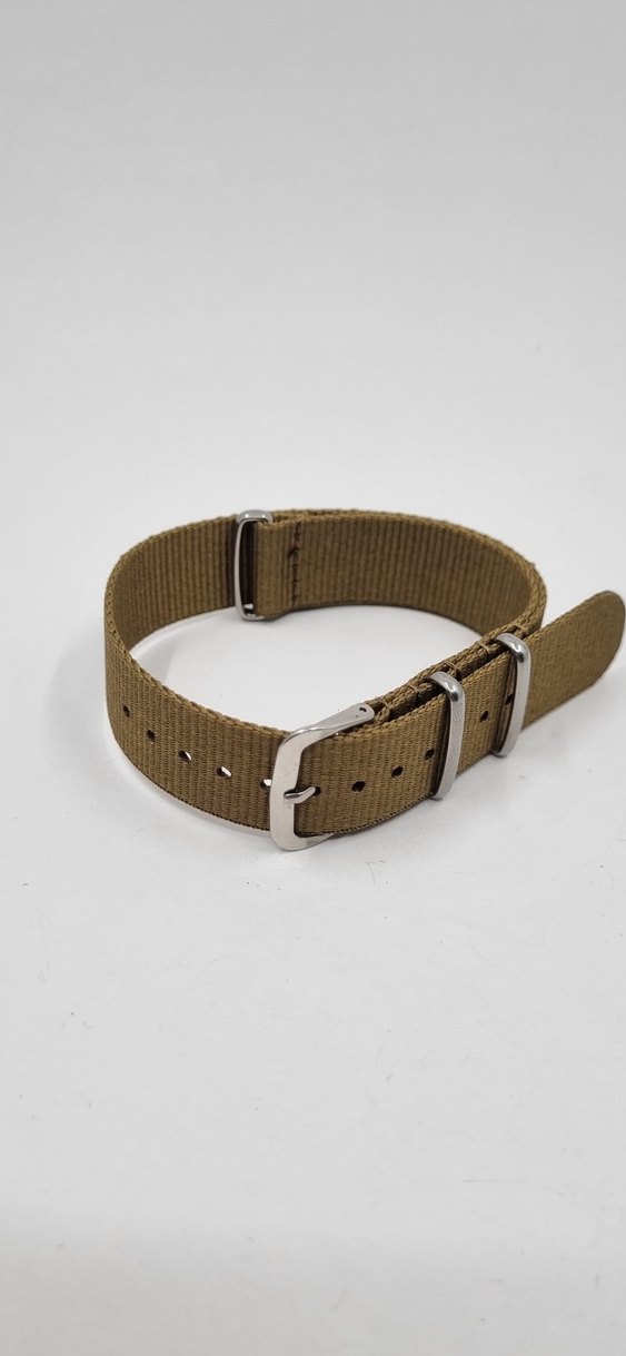 Bej NATO 20 mm  Erkek Saat Kayışı - Görsel 3