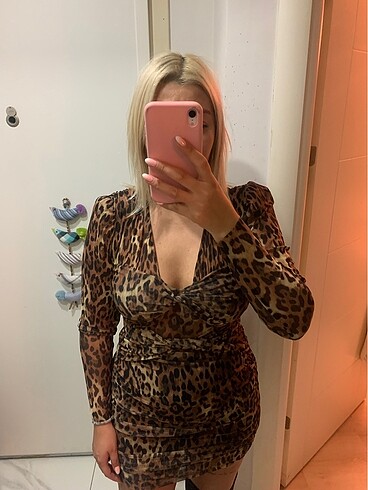 36 Beden İpekyol leopar elbise
