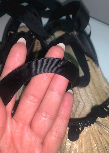 36 Beden camel Renk Bej Fırfırlı Bohem Dolgu Topuklu Kadın ipekyol Sandalet