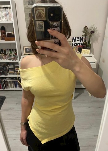 Sari Asimetrik Bluz - Görsel 2